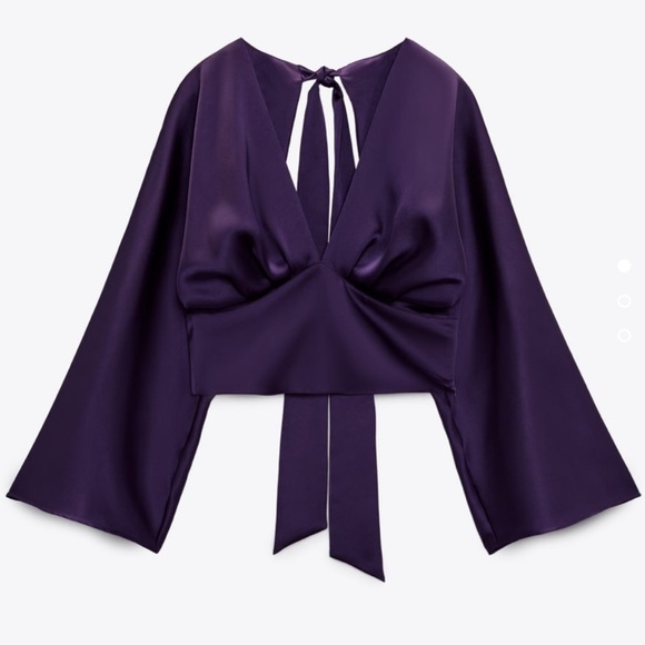 Zara Tops Zara Satin Effect Shirt Poshmark